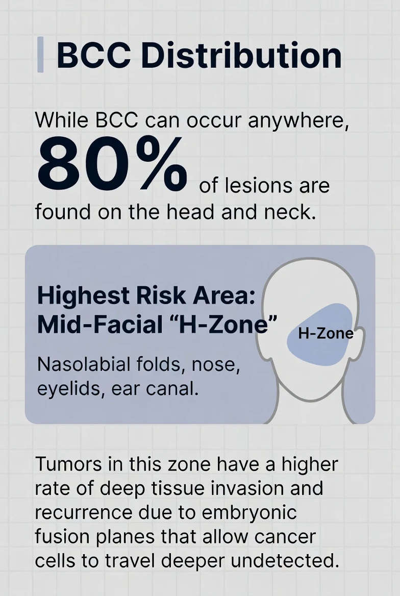 Basal Cell Carcinoma distribution